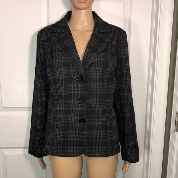 Fashion Bug Jackets & Blazers - Fashion Bug Black Plaid Blazer. 10